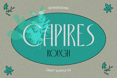 Capires Rough creative design elegant font lettering logo modern rough sans serif typeface