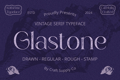 Glastone Vintage creative design elegant font lettering logo modern sans serif typeface vintage