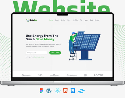 Solar Energy Website | Landing Page | WordPress | HTML CSS htmlcss ui web design