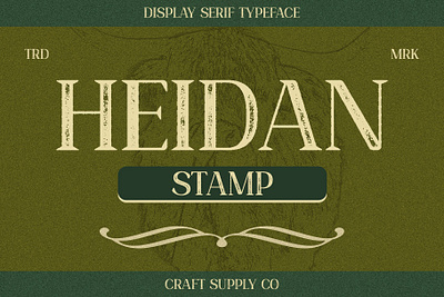 Heidan Stamp creative design font lettering logo modern serif stamp typeface