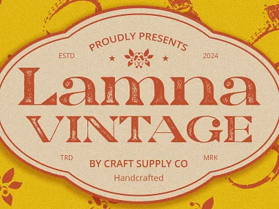 Lamna Vintage classic creative design font lettering logo retro serif typeface vintage