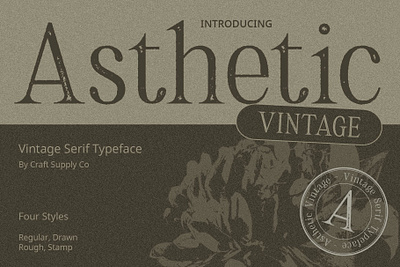 Asthetic Vintage creative design elegant font lettering logo modern serif typeface vintage