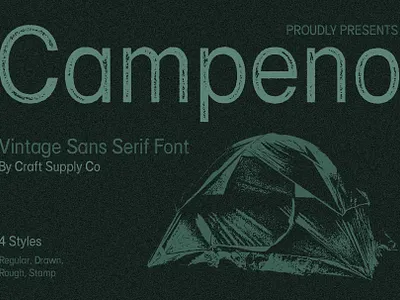 Campeno Vintage creative design font geometric lettering logo modern sans serif typeface vintage