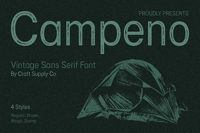 Campeno Vintage creative design font geometric lettering logo modern sans serif typeface vintage