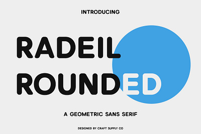 Radeil Rounded creative design font lettering logo modern rounded sans serif typeface