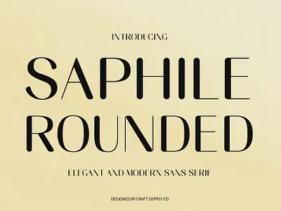 Saphile Rounded creative design font lettering logo modern rounded sans serif typeface