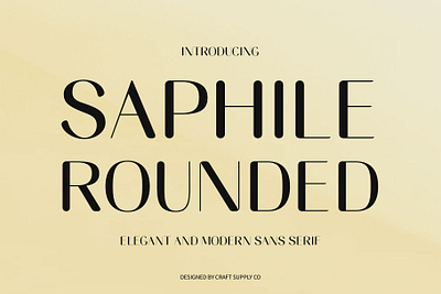 Saphile Rounded creative design font lettering logo modern rounded sans serif typeface