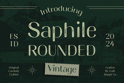 Saphile Rounded Vintage creative design font lettering logo modern rounded sans serif typeface vintage