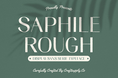 Saphile Rough creative design elegant font lettering logo modern rough sans serif typeface