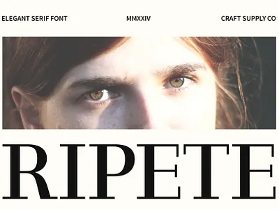 Ripete branding classic creative design font lettering logo modern serif typeface