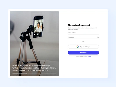 Sign Up - Create an account account create account design figma form log in login onboarding password register sign up signin signup ui ui design web web design