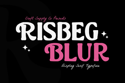 Risbeg Blur beautiful blur creative design elegant font lettering logo serif typeface