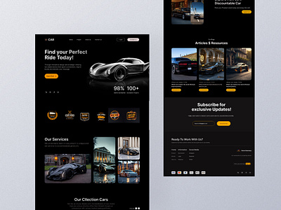 Car Ecommerce landing page ui website