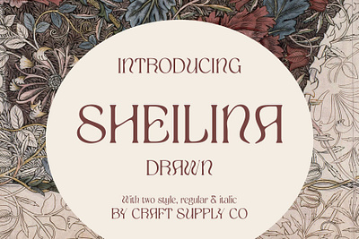 Sheilina Drawn art nouveau creative design drawn elegant font lettering logo modern serif typeface