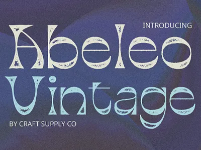 Abeleo Vintage creative design display font funky lettering logo retro typeface vintage