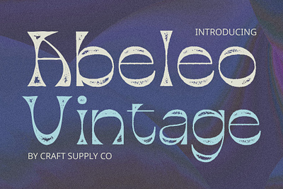 Abeleo Vintage creative design display font funky lettering logo retro typeface vintage