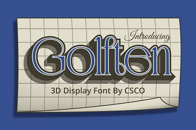 Golften 3D 3d art nouveau creative design elegant font lettering logo modern serif typeface