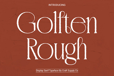 Golften Rough art nouveau creative design elegant font lettering logo modern rough serif typeface