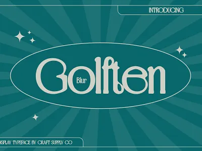 Golften Blur art nouveau blur creative design elegant font lettering logo modern serif typeface