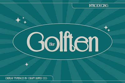 Golften Blur art nouveau blur creative design elegant font lettering logo modern serif typeface