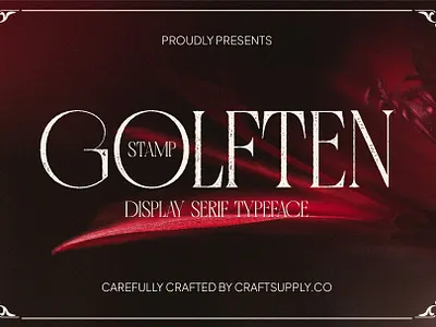 Golften Stamp art nouveau creative design elegant font lettering logo modern serif stamp typeface