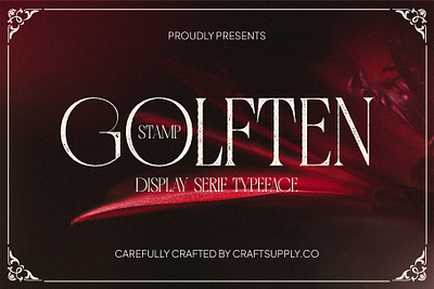 Golften Stamp art nouveau creative design elegant font lettering logo modern serif stamp typeface