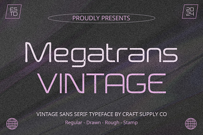 Megatrans Vintage creative design font futuristic geometric lettering logo modern sans serif typeface vintage