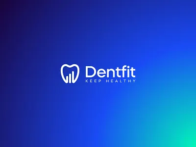 Dentfit logo branding custom logo dent dental design doctor graphic design grow healthy icon identity logo logo mark teeth