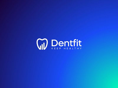 Dentfit logo branding custom logo dent dental design doctor graphic design grow healthy icon identity logo logo mark teeth