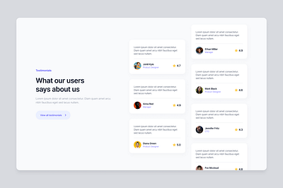 Testimonials - Daily UI 039 daily ui