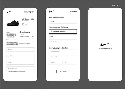 NIKE CHECKOUT PAGE #DAILYUI