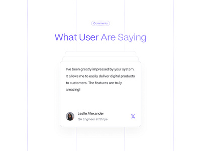 Review & Comments card comment dashboard landing mention profile review saas ui uiux uiuxc user web