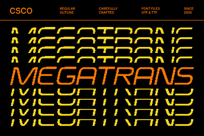 Megatrans Pixel creative design font futuristic geometric lettering logo modern pixel sans serif typeface