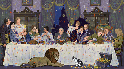 "All table scenes in Ryazanov's movies - from worst to best" cinema cinemaart editorial editorialillustration illustration magazineillustration