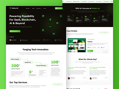 Pedals Up - Digital Transformation Company Website agency website ai blockchain clean design digital digital agency digital marketing landing marketing marketing agency seo ui design uiux web web design website