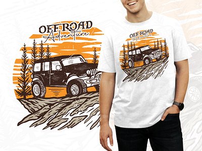 Off road travel adventure vector art t shirt design drawing