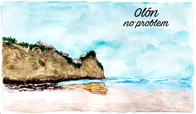 Olon no problem illustration venue illustration watercolor watercolorillustration