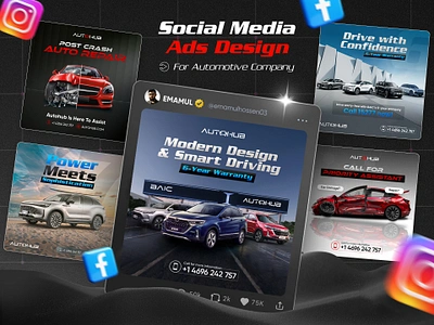 Automotive Instagram Post Ads Design ads auto automotive baic banner branding business car design facebook instagram media post social web banner