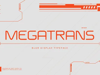Megatrans Blur blur creative design font futuristic geometric lettering logo modern sans serif typeface