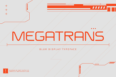 Megatrans Blur blur creative design font futuristic geometric lettering logo modern sans serif typeface