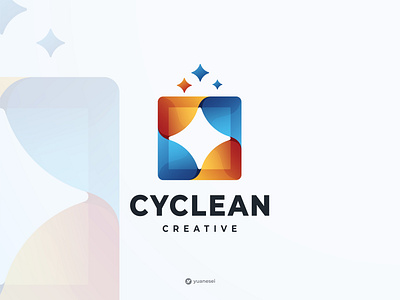 CYCLEAN Creative Logo Design branding clean cleaner logo cleaning cleaning logo cleaning service logo design graphic design home logo illustration interior cleaning interior logo laundry logo design logos plumbing logo wash wash logo