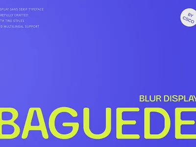 Baguede Blur blur creative design font geometric grotesque lettering logo modern sans serif typeface