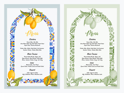 Cool & Flavorful: A Summer Inspired North Indian Menu 🌻🍲🌞 branding card dribbble food menu graphic design illustration illustrator vector