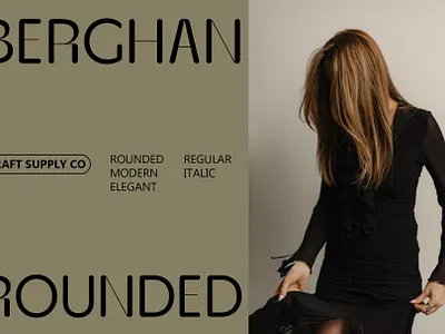 Berghan Rounded creative design font geometric grotesque lettering logo modern rounded sans serif typeface