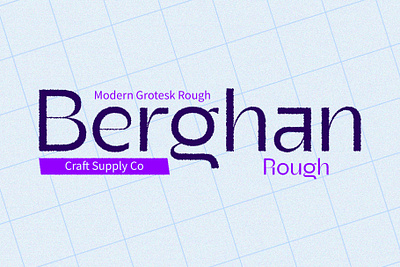 Berghan Rough creative design font geometric grotesque lettering logo modern rough sans serif typeface