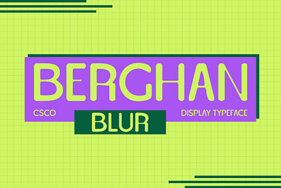 Berghan Blur blur creative design font geometric grotesque lettering logo modern sans serif typeface