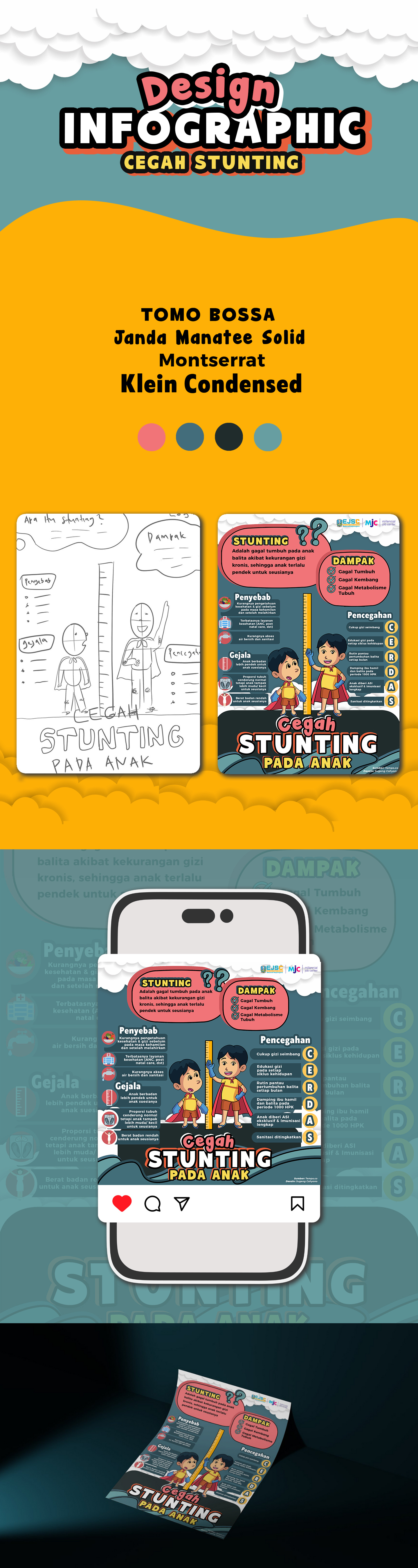 Design Infographic | Cegah Stunting datavisual design feed flyer graphic design illustration infografis infographic stunting