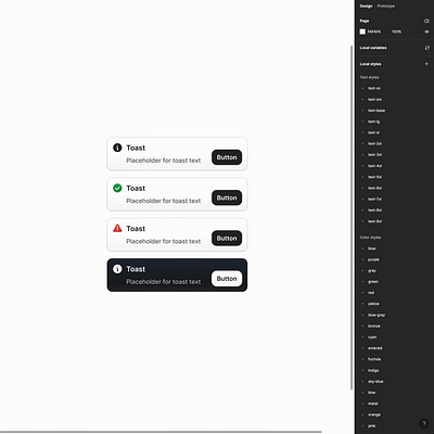 Flipping toasts in Figma 🥪 alert banner branding card components design design system figma illustration interface responsive toasts ui ui kit ux web design