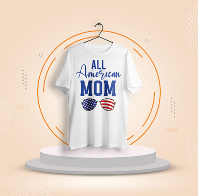 American Mom T Shirt Design Vector 197 apparel clothing design graphic illustration tee typography