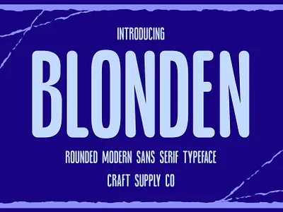 Blonden Rounded condensed creative design font lettering logo modern rounded sans serif typeface